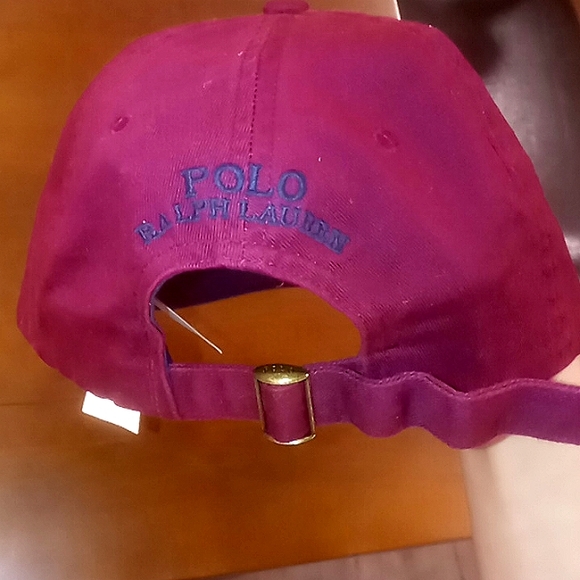 Polo Ralph Lauren Bear Burgundy Hat - Picture 5 of 6